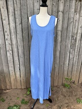 Pact Organic Cotton Softspun Tank Midi Dress – Women’s L – Light Blue